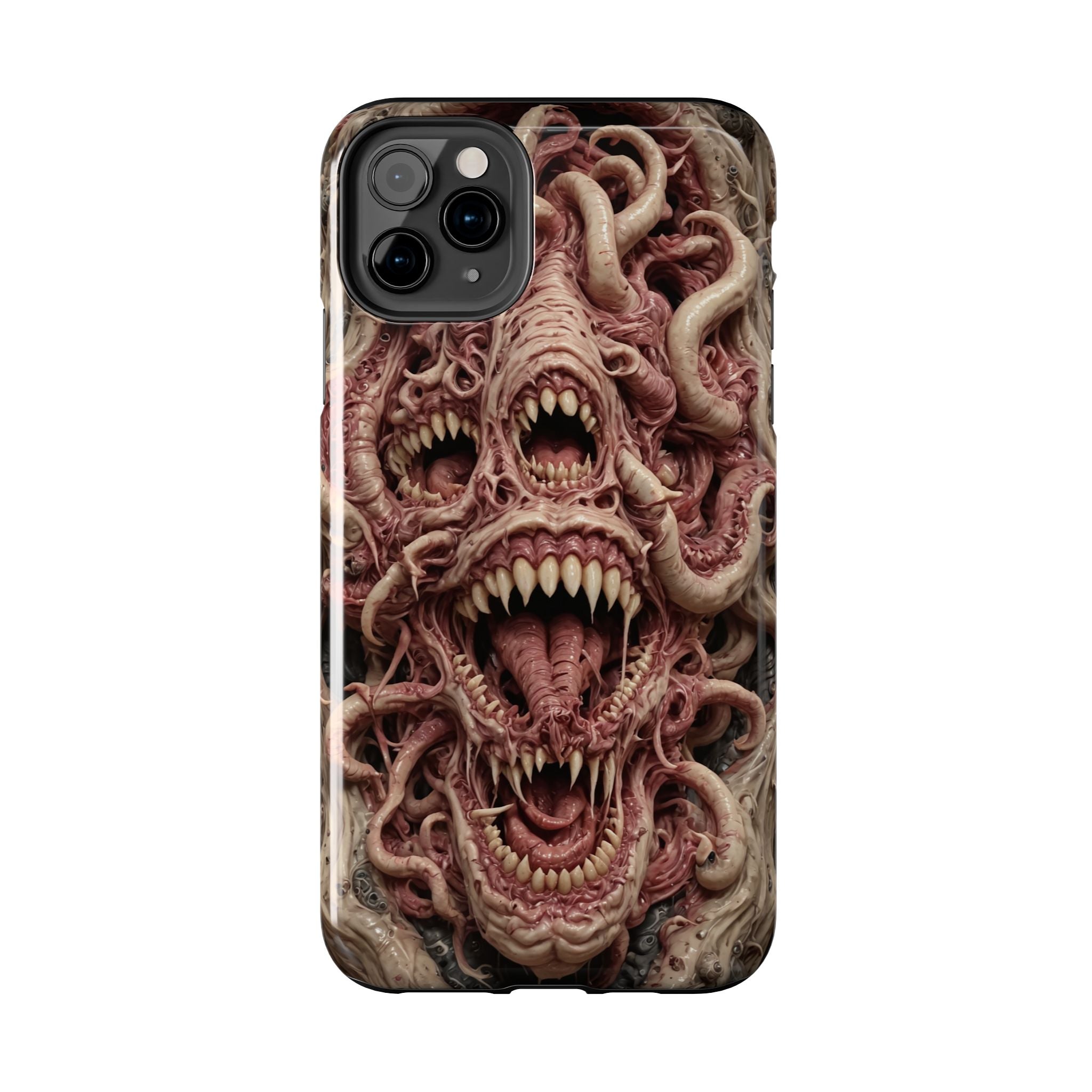 Horror-Inspired Tough Phone Case - Terrifying Monsters Design