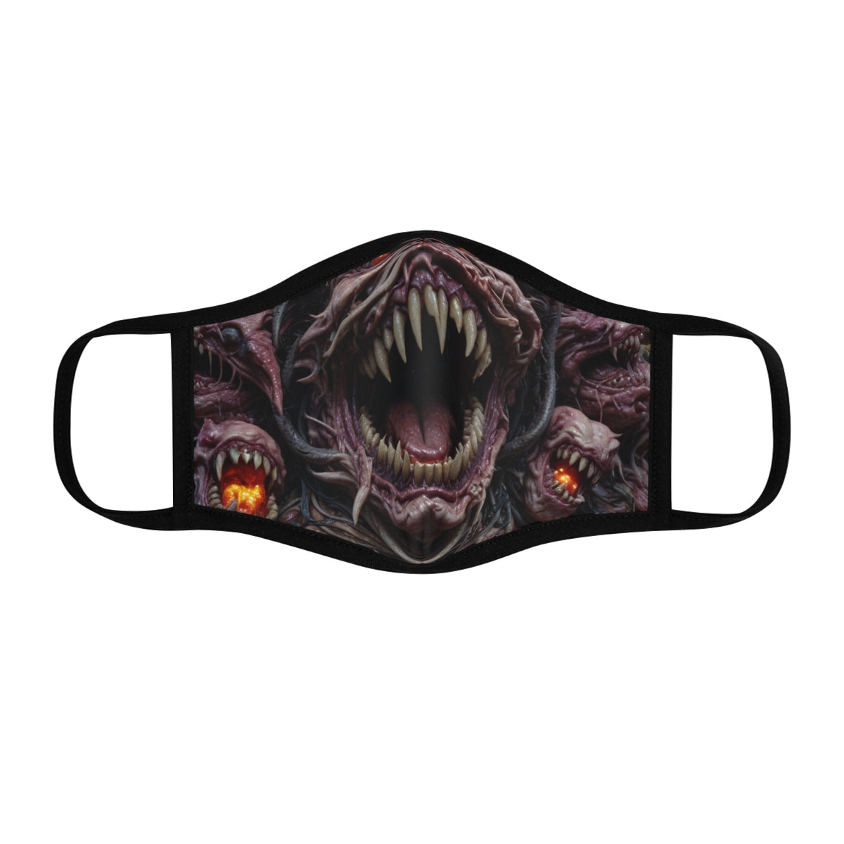 Menacing Monster Design Fitted Face Mask – Perfect for Halloween and Cosplay