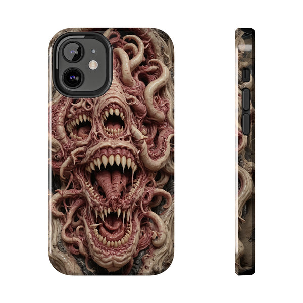 Horror-Inspired Tough Phone Case - Terrifying Monsters Design
