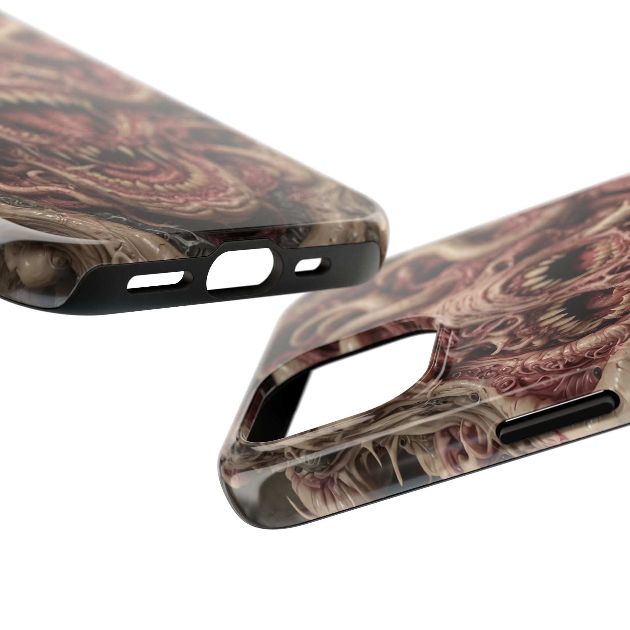 Horror-Inspired Tough Phone Case - Terrifying Monsters Design