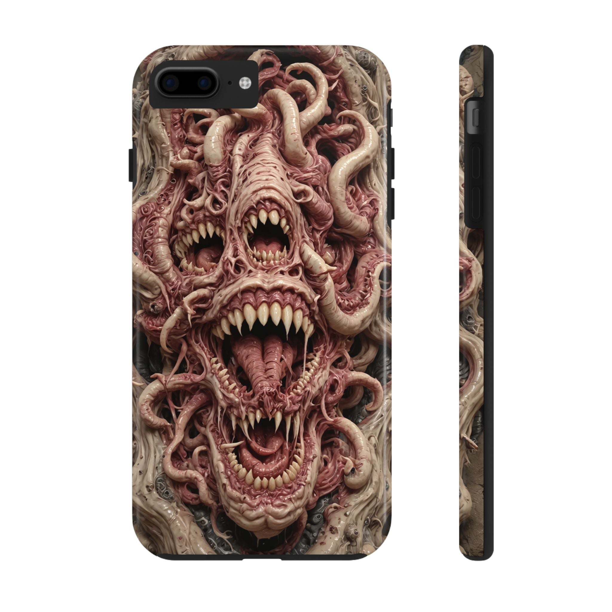 Horror-Inspired Tough Phone Case - Terrifying Monsters Design