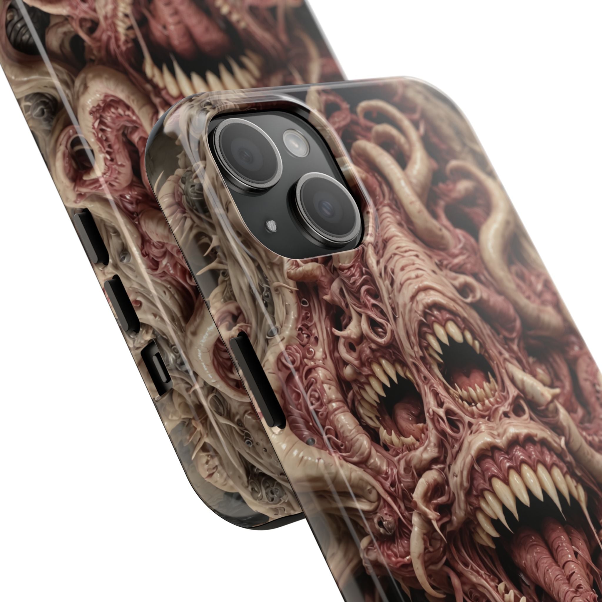 Horror-Inspired Tough Phone Case - Terrifying Monsters Design