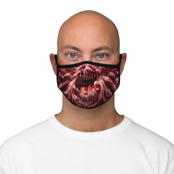 Terrifying Monster Design Fitted Face Mask