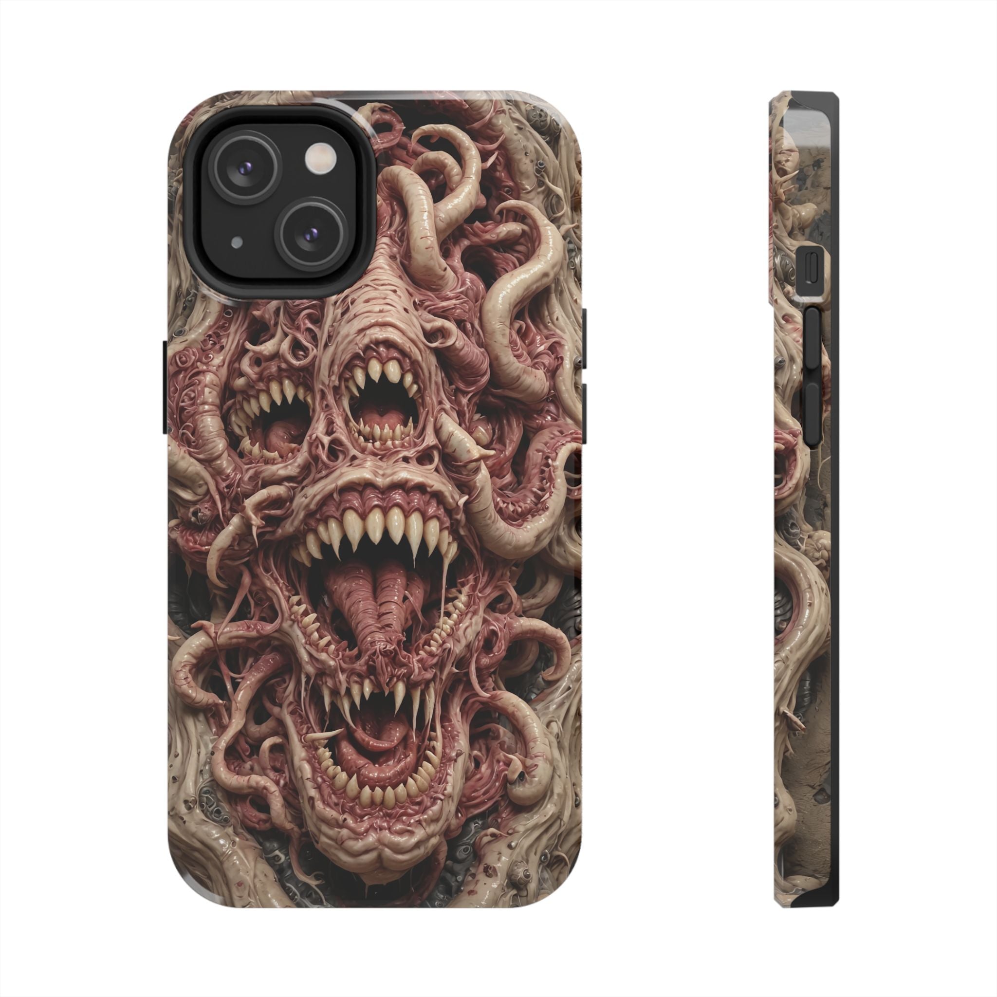 Horror-Inspired Tough Phone Case - Terrifying Monsters Design