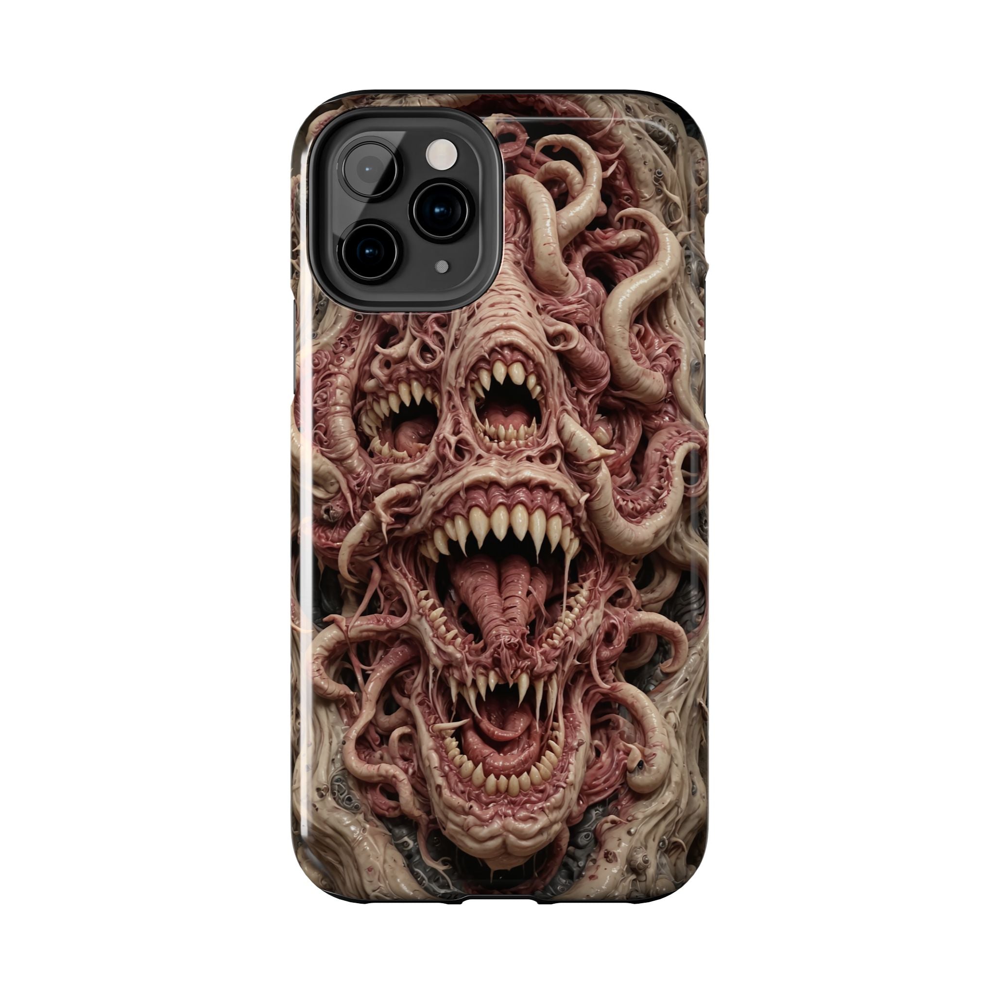 Horror-Inspired Tough Phone Case - Terrifying Monsters Design