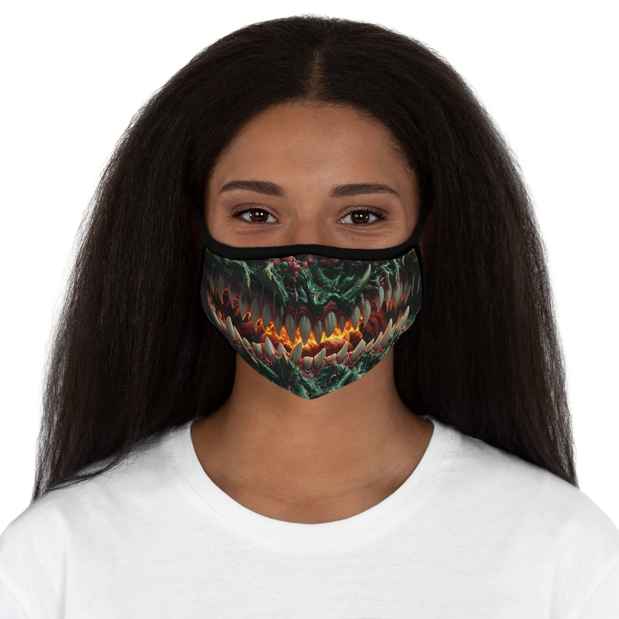 Fitted Monster Face Mask - Vivid Halloween Design for Costume Parties