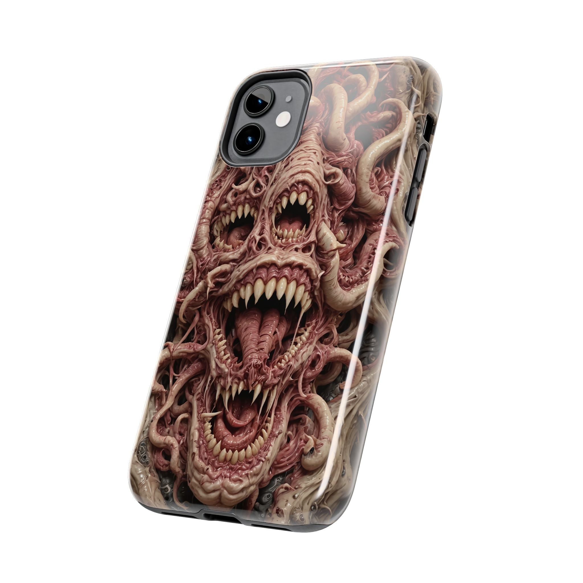 Horror-Inspired Tough Phone Case - Terrifying Monsters Design