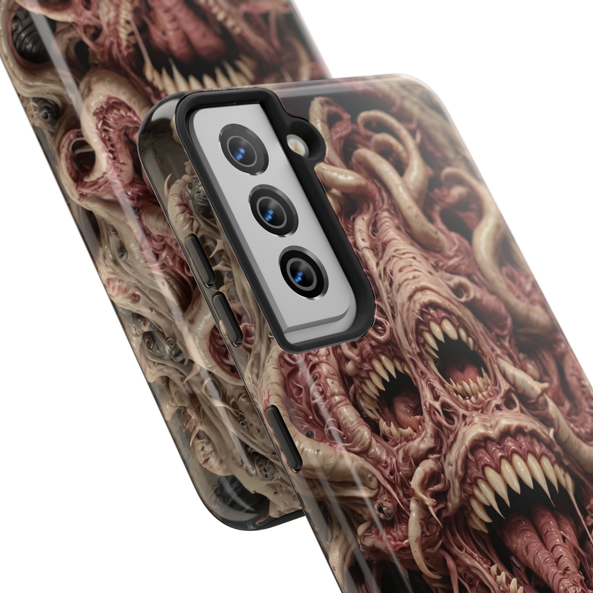 Horror-Inspired Tough Phone Case - Terrifying Monsters Design