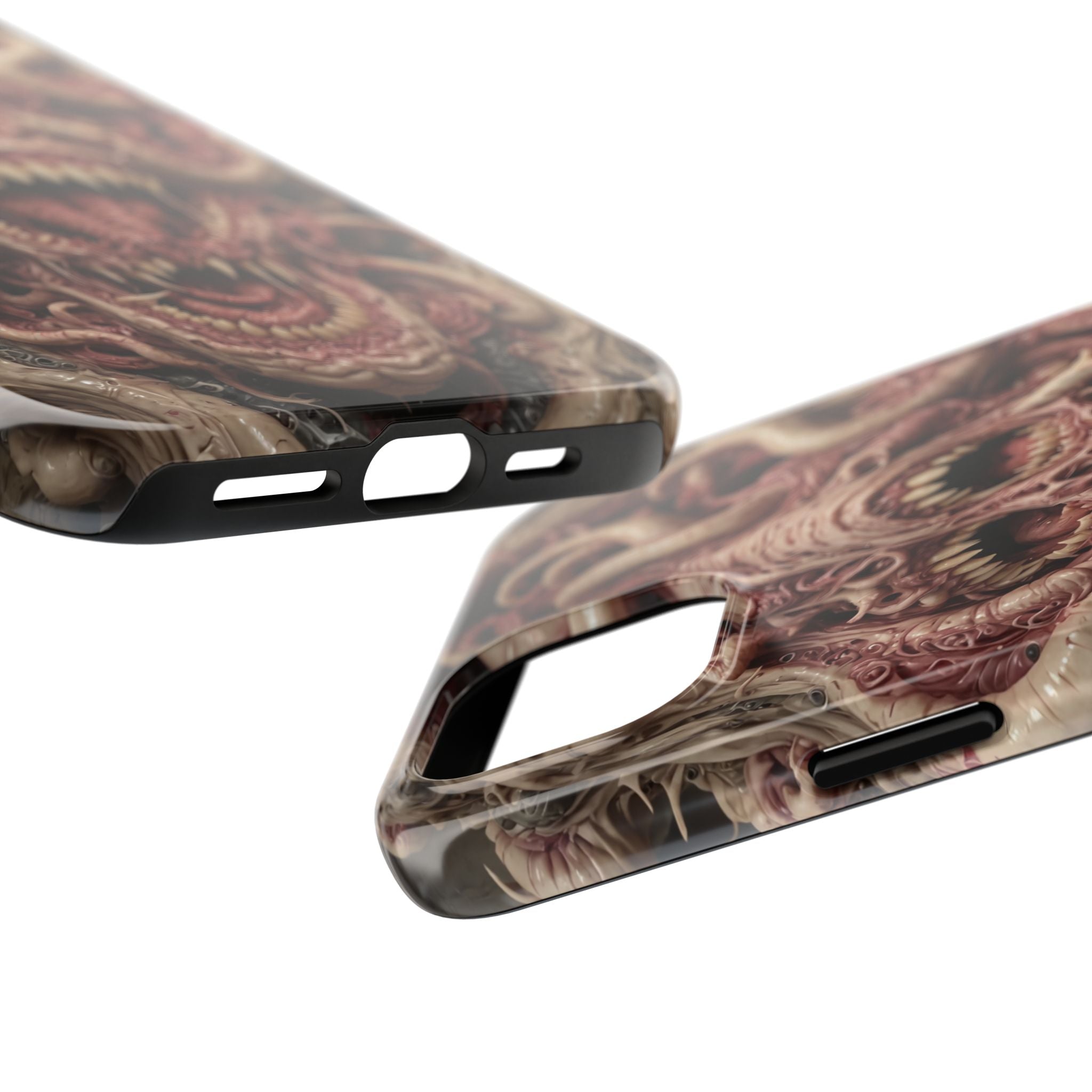 Horror-Inspired Tough Phone Case - Terrifying Monsters Design