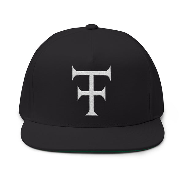Tattooed Theory T Stylish Flat Bill Cap with Embroidered Design - Urban Streetwear Hat
