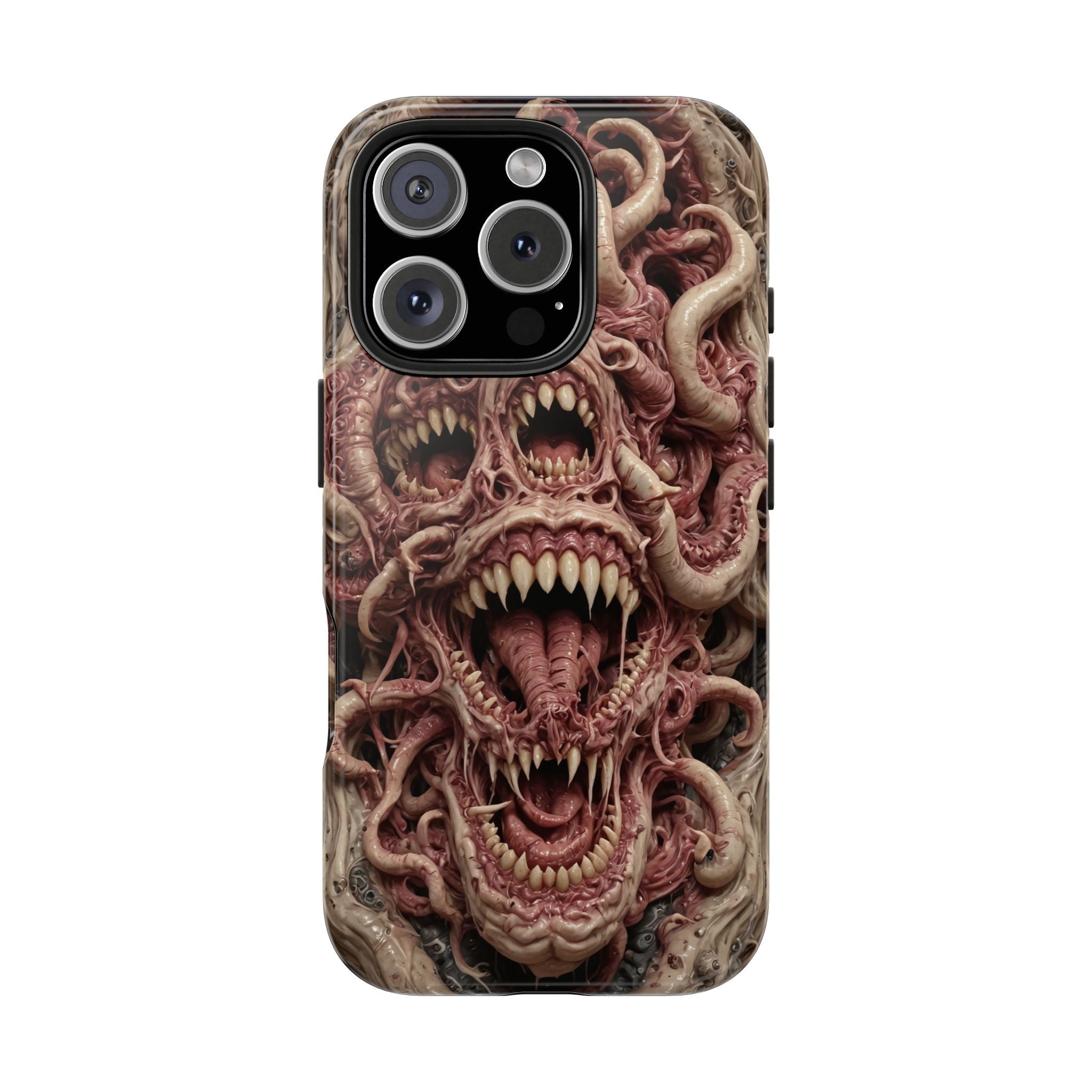 Horror-Inspired Tough Phone Case - Terrifying Monsters Design