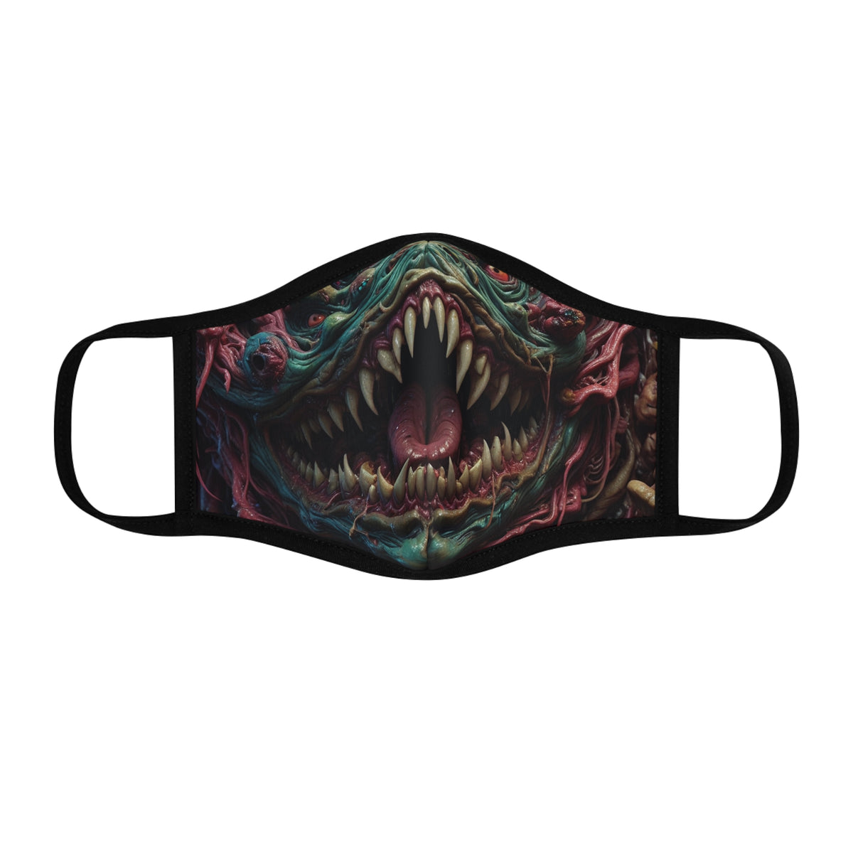 Fitted Polyester Face Mask - Monster Design for Halloween and Daily Use