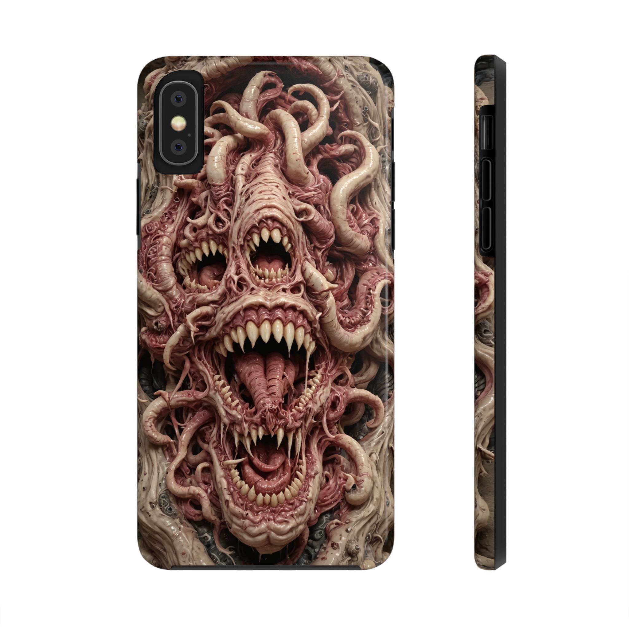 Horror-Inspired Tough Phone Case - Terrifying Monsters Design