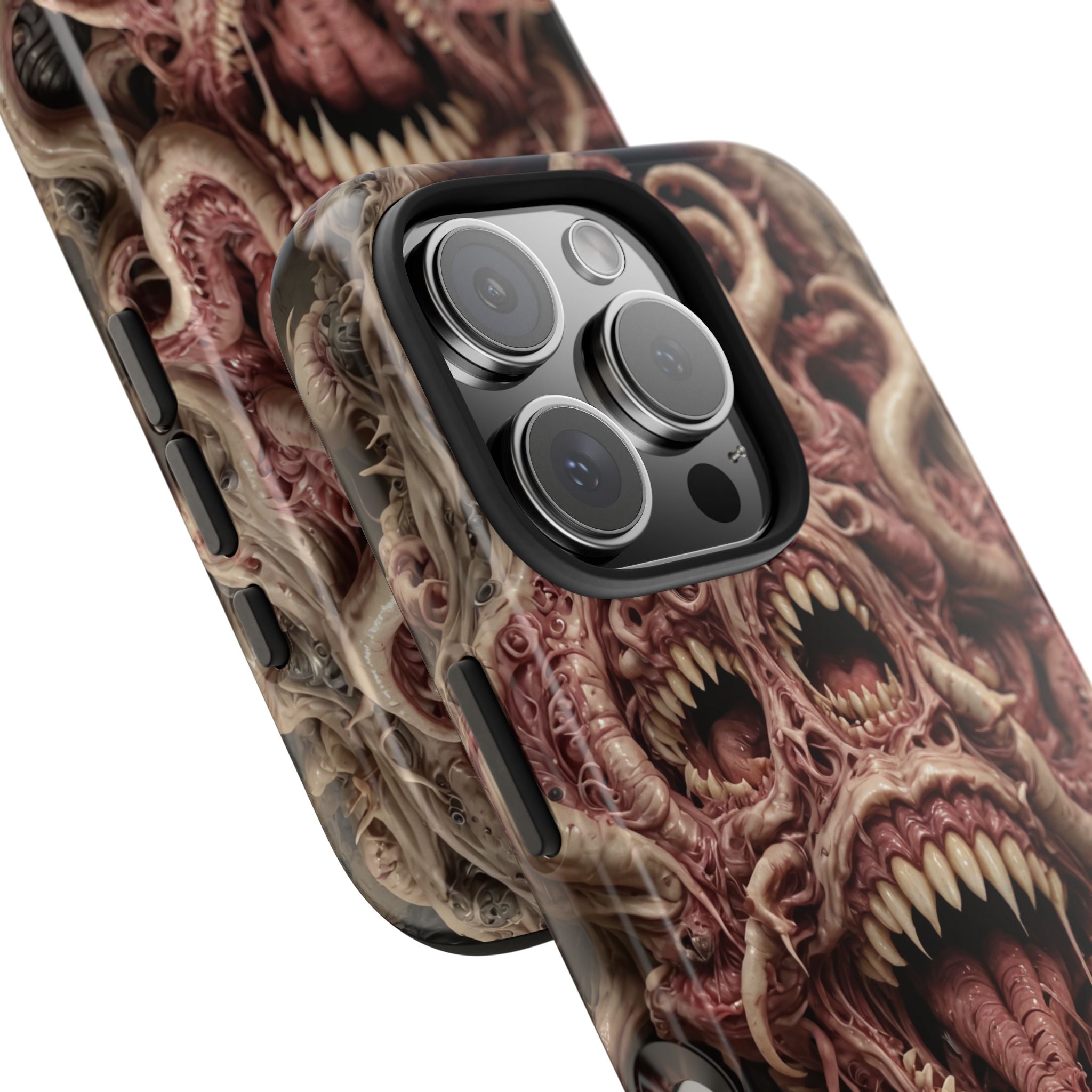 Horror-Inspired Tough Phone Case - Terrifying Monsters Design