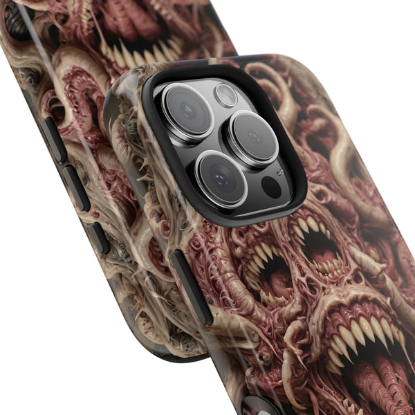 Horror-Inspired Tough Phone Case - Terrifying Monsters Design