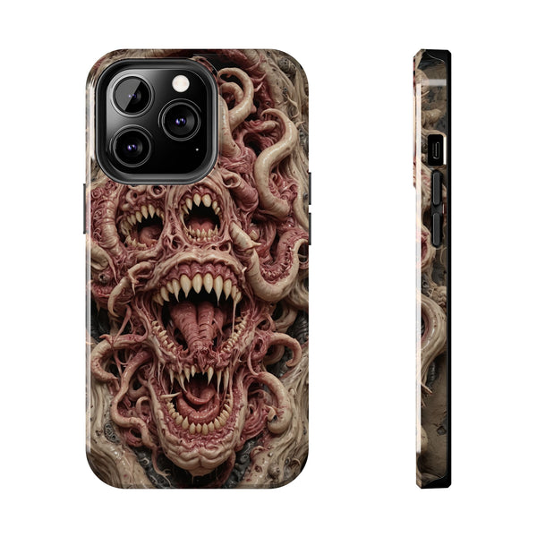 Horror-Inspired Tough Phone Case - Terrifying Monsters Design