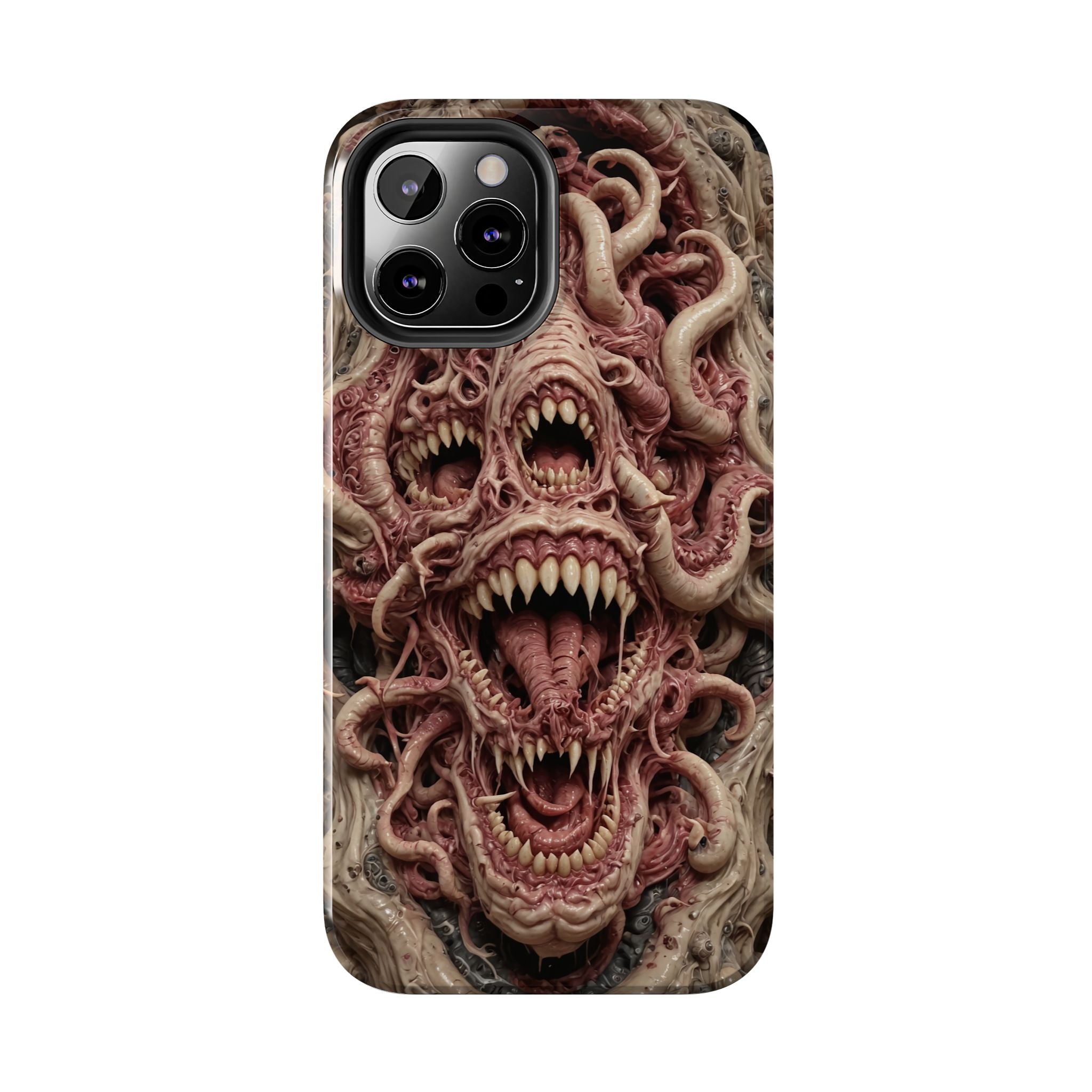 Horror-Inspired Tough Phone Case - Terrifying Monsters Design