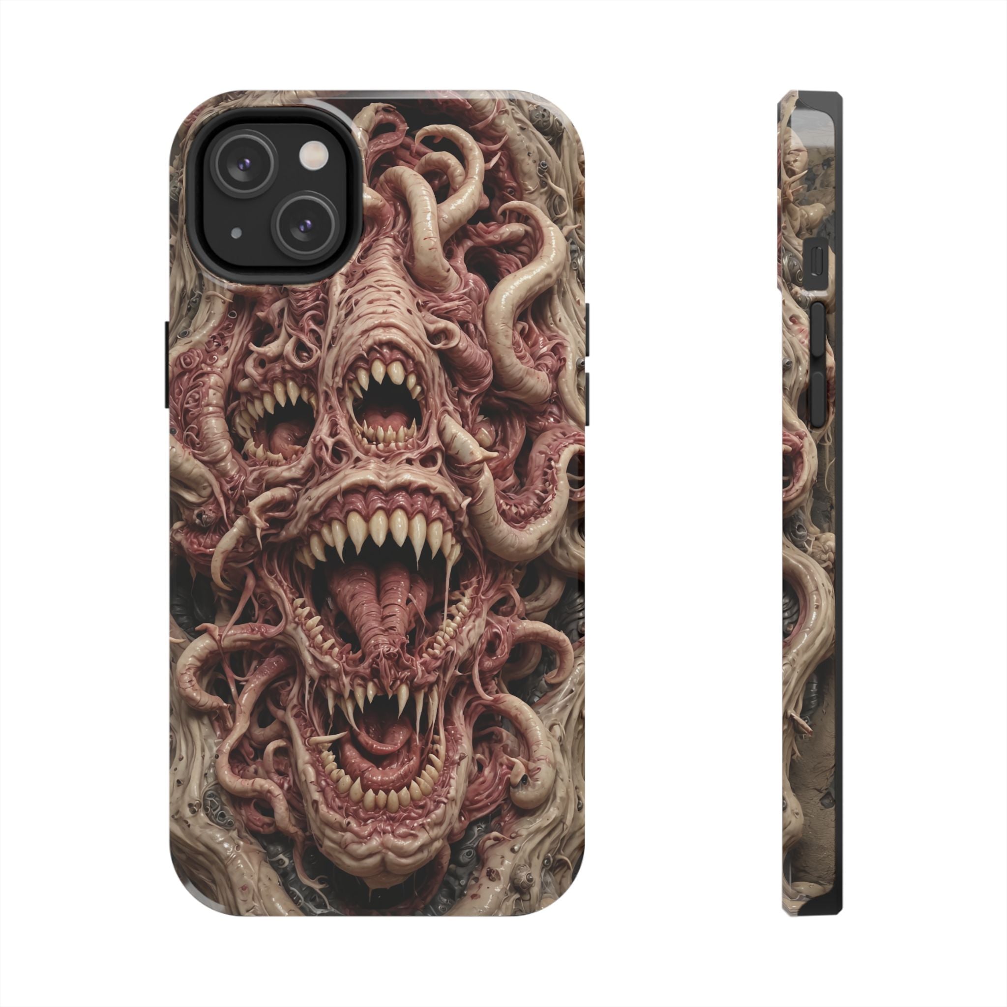 Horror-Inspired Tough Phone Case - Terrifying Monsters Design