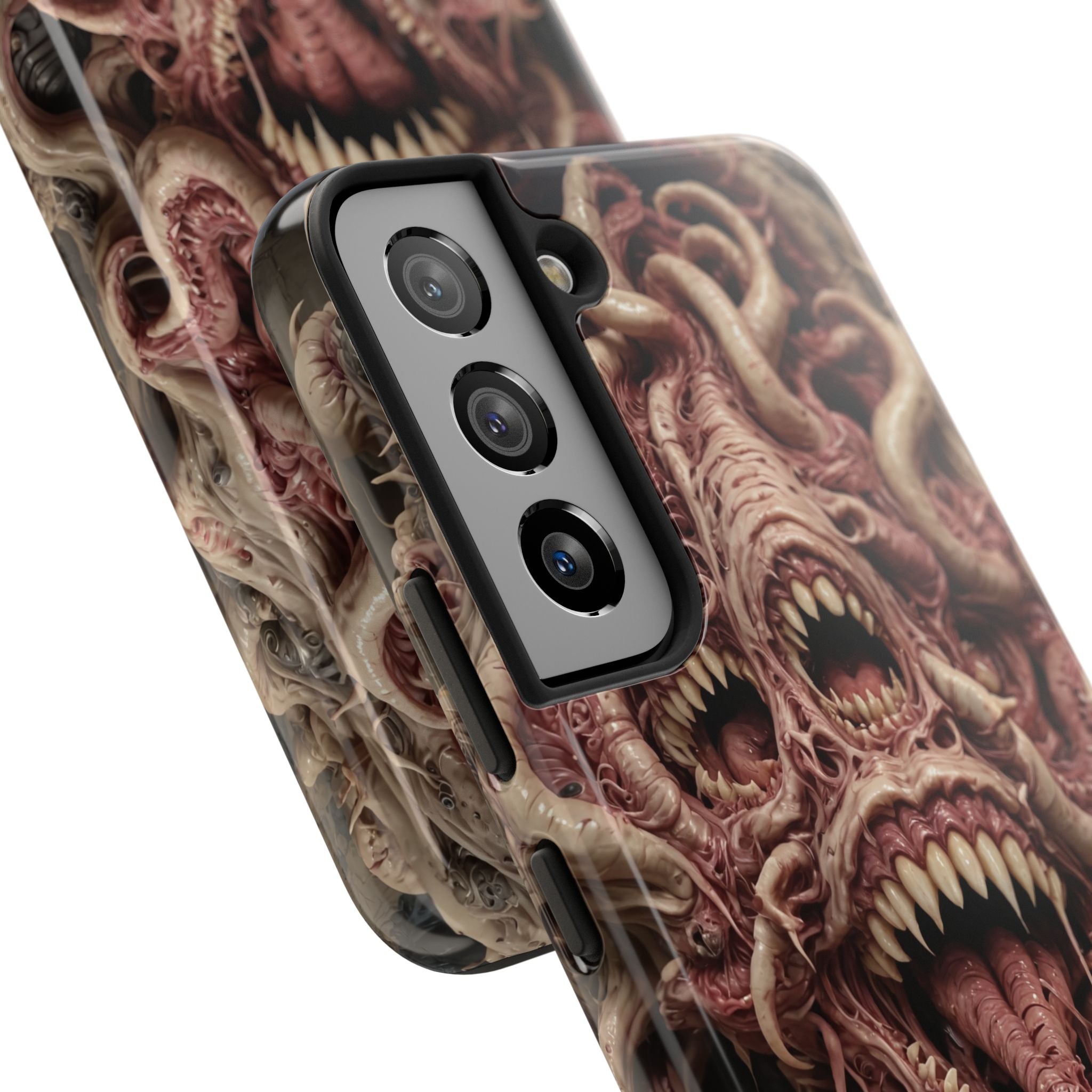 Horror-Inspired Tough Phone Case - Terrifying Monsters Design