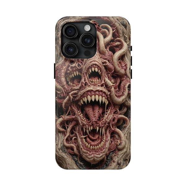 Horror-Inspired Tough Phone Case - Terrifying Monsters Design