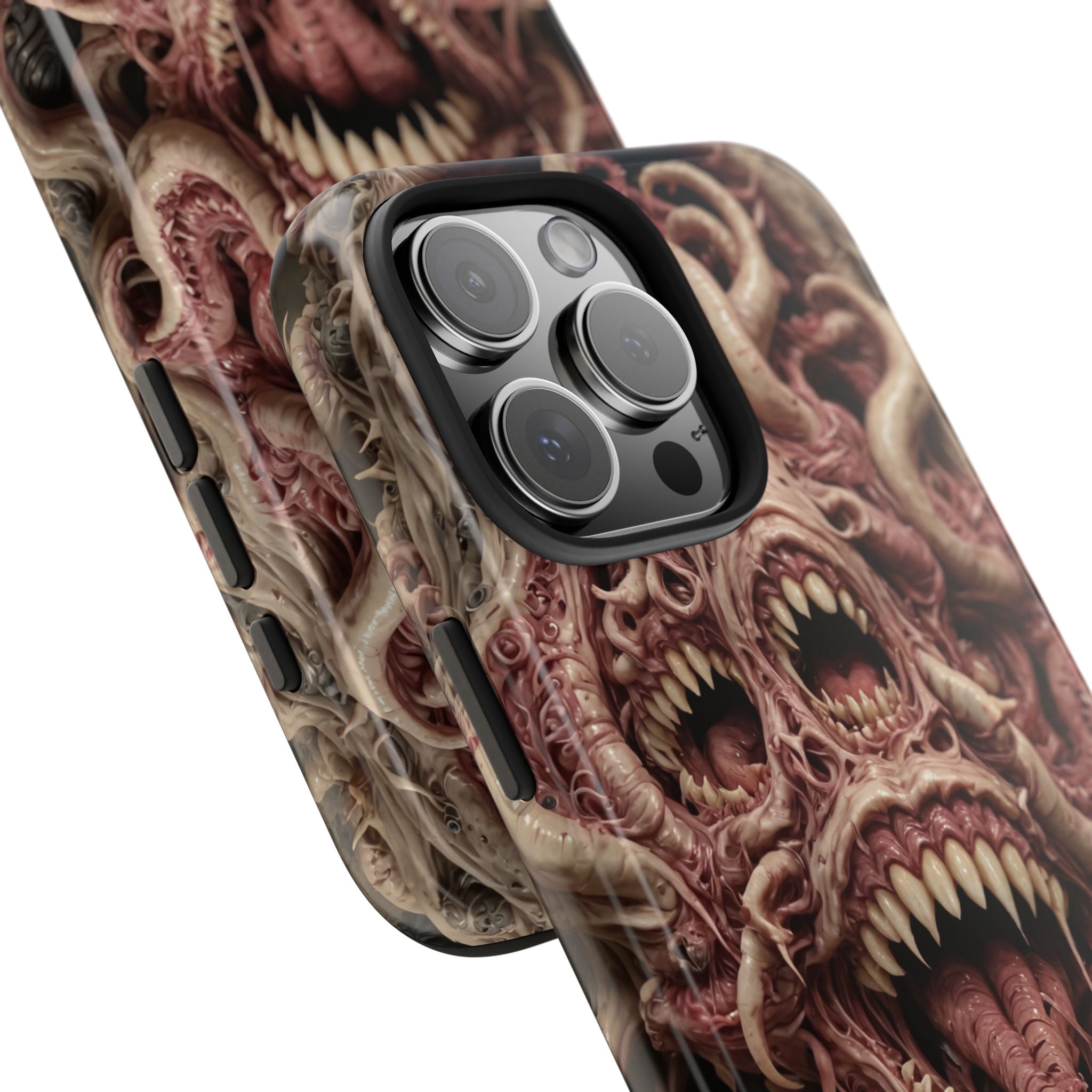 Horror-Inspired Tough Phone Case - Terrifying Monsters Design
