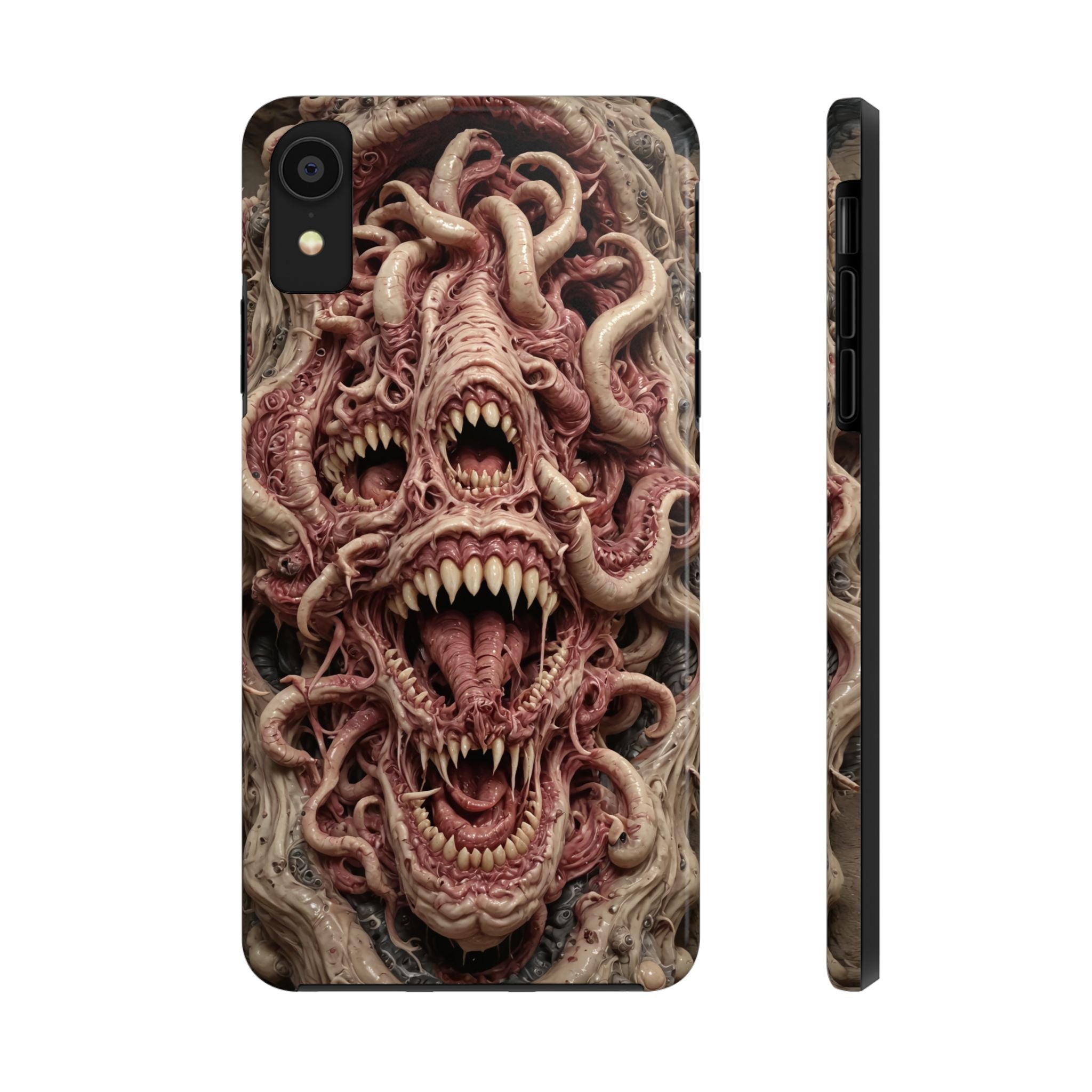 Horror-Inspired Tough Phone Case - Terrifying Monsters Design
