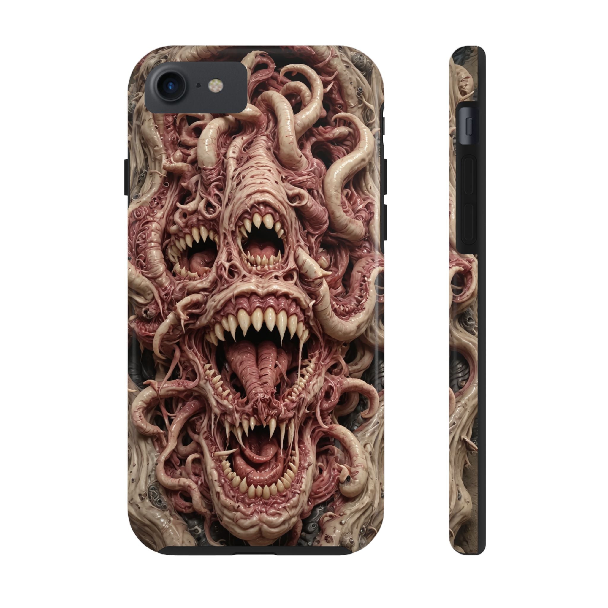 Horror-Inspired Tough Phone Case - Terrifying Monsters Design