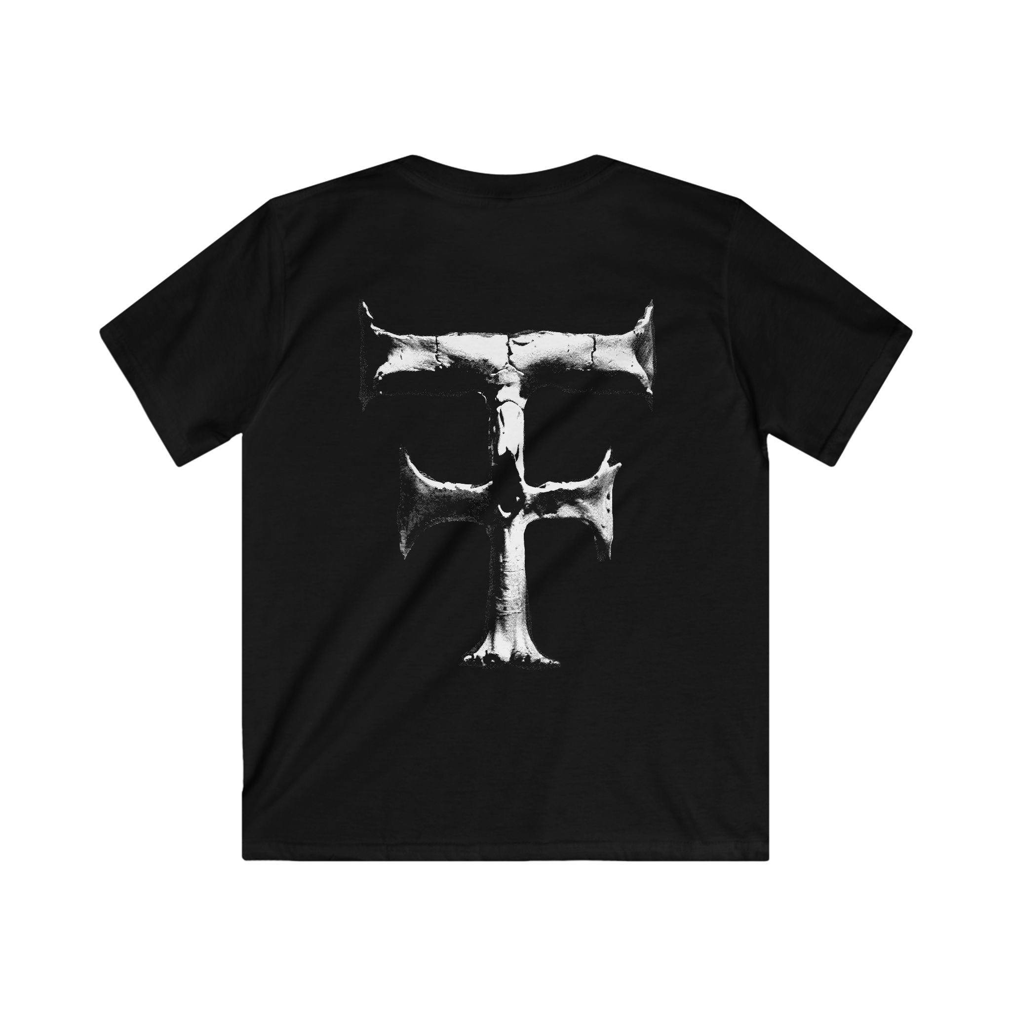 Tattooed Theory Skull T Kids Softstyle Tee - Stylish & Trendy Black T-Shirt with Unique Tattooed Theory Design