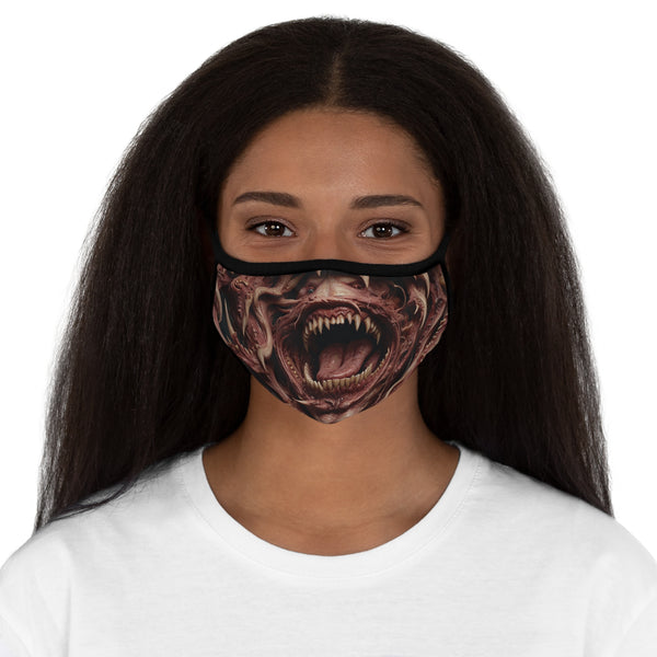 Graphic Horror Face Mask - Fitted Polyester Mask for Halloween and Cosplay