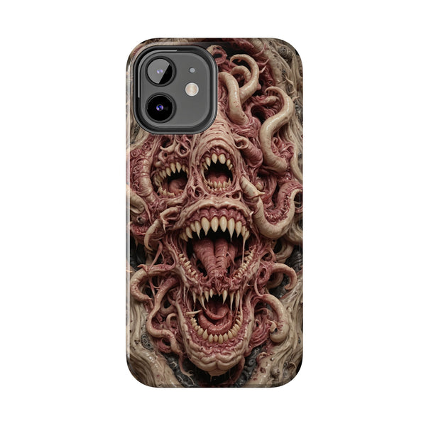 Horror-Inspired Tough Phone Case - Terrifying Monsters Design