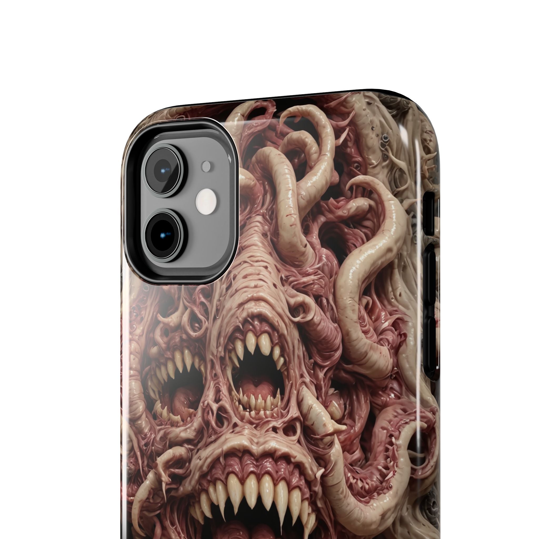 Horror-Inspired Tough Phone Case - Terrifying Monsters Design