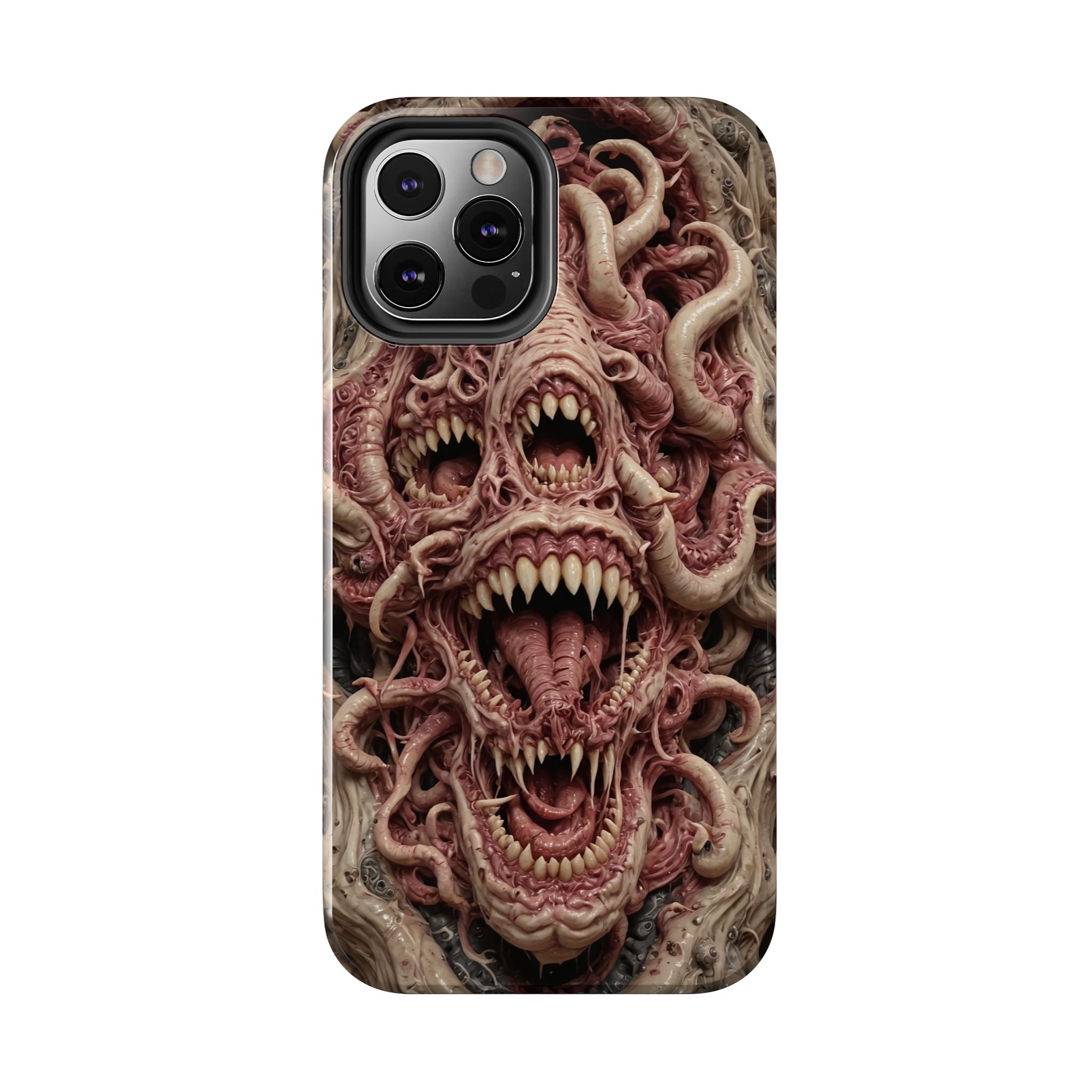 Horror-Inspired Tough Phone Case - Terrifying Monsters Design