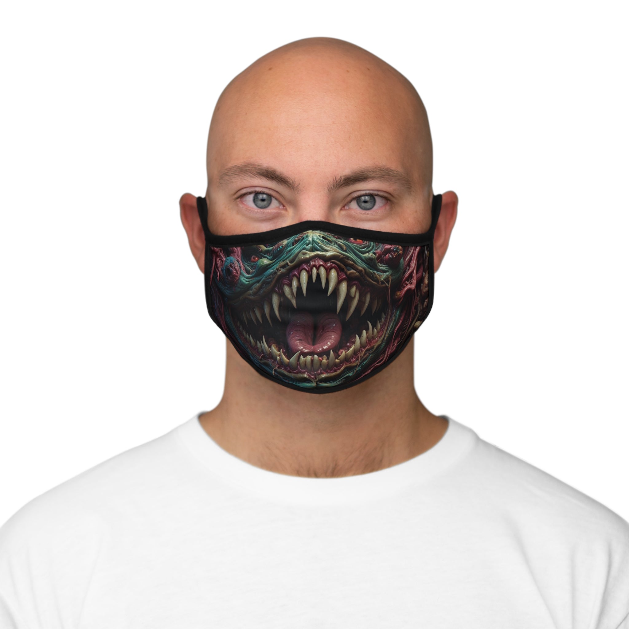 Fitted Polyester Face Mask - Monster Design for Halloween and Daily Use