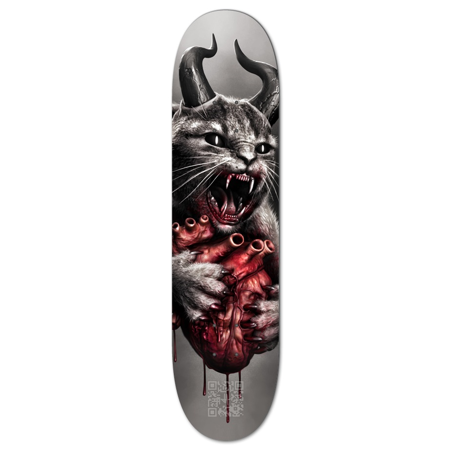 Skateboard "Hell Cat" Custom Skateboard - Tattooed Theory