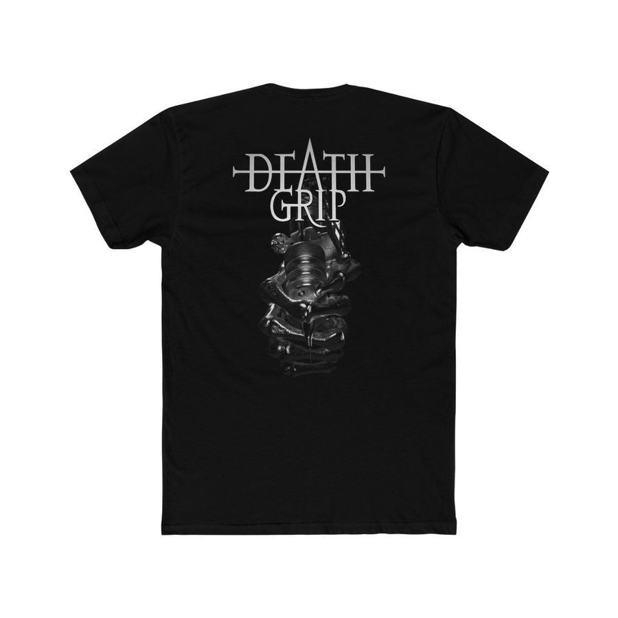 T-Shirt Silver Deathgrip Men's Cotton Crew Tee - Tattooed Theory