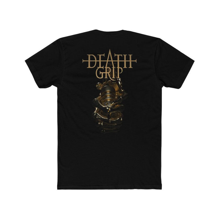 T-Shirt Gold Deathgrip Men's Cotton Crew Tee - Tattooed Theory