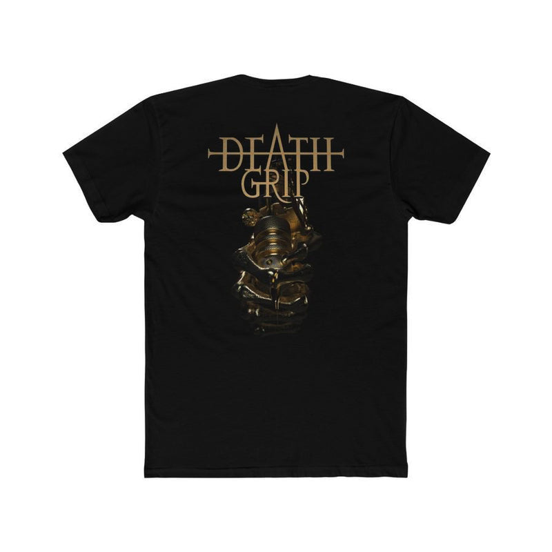 T-Shirt Gold Deathgrip Men's Cotton Crew Tee - Tattooed Theory