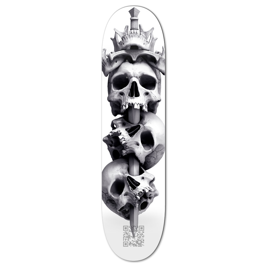 Skateboard "King's Crown" Custom Skateboard - Tattooed Theory